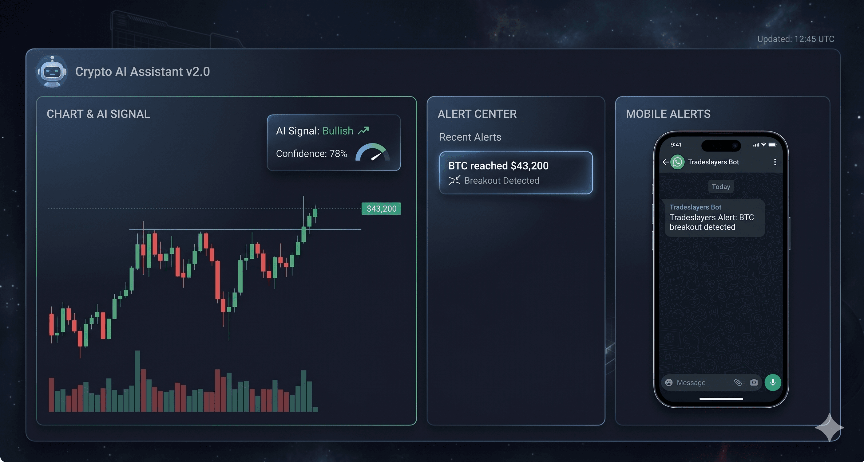 Interfaz de herramientas de trading con IA